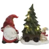 Ewax Figurka ozdobna Skrzat czerwony z choinką LED Discount