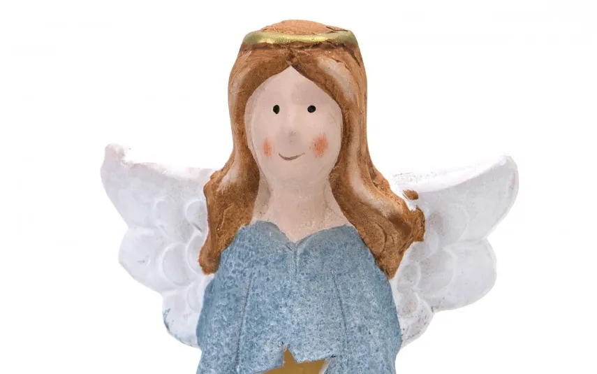 Dekor Pap Figurka ozdobna świecąca Aniołek niebieski 19,5 cm Online