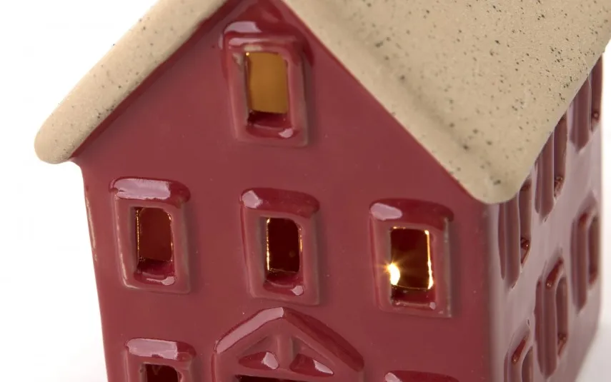 Art-Pol Figurka świecąca Domek ceramiczny czerwony mały 8036 Best