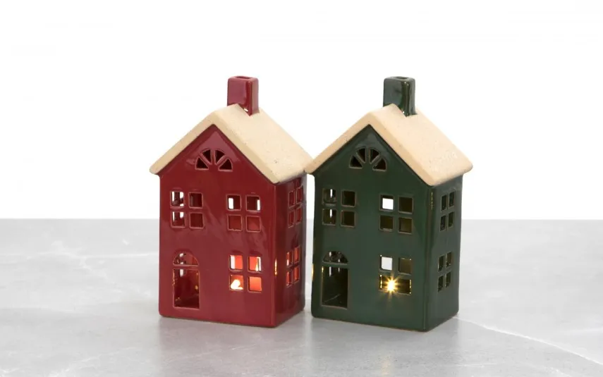 Art-Pol Figurka świecąca Domek ceramiczny czerwony duży 8044 Online