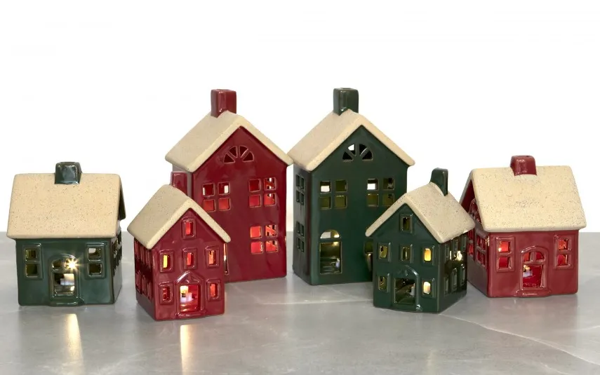 Art-Pol Figurka świecąca Domek ceramiczny czerwony duży 8044 Online