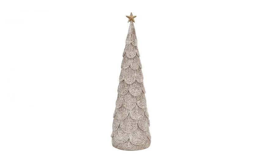 Art-Pol Figurka świąteczna Choinka biało-złota 31 cm 172861 Fashion