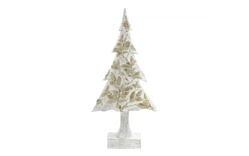 Ewax Figurka świąteczna Choinka biało-złota 45 cm Best