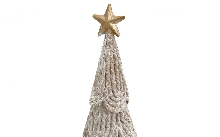 Art-Pol Figurka świąteczna Choinka biało-złota 31 cm 172861 Fashion
