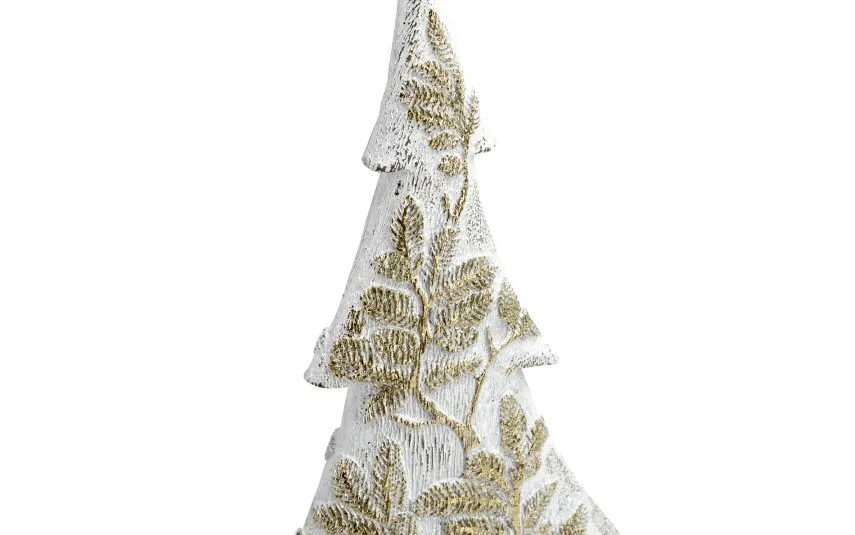 Ewax Figurka świąteczna Choinka biało-złota 45 cm Best