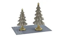 Ewax Figurka świąteczna Choinka szaro-złota 22cm Outlet