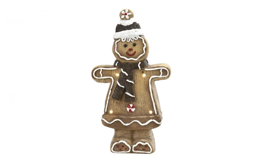 Art-Pol Figurka świąteczna Dziewczynka Piernikowa świecąca LED 44 cm Outlet