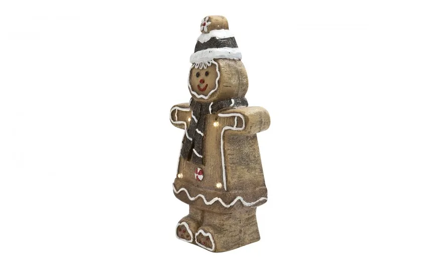 Art-Pol Figurka świąteczna Dziewczynka Piernikowa świecąca LED 44 cm Outlet