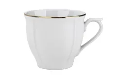 Lubiana Filiżanka 200 ml + spodek Maria ze złotym paskiem Outlet
