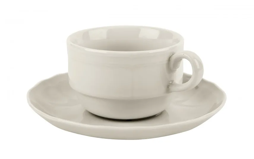 Karolina Filiżanka 300 ml ze spodkiem Castel Cream Outlet