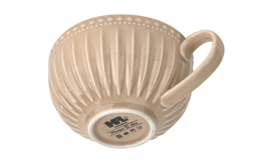 MPLCo Filiżanka 250 ml ze spodkiem MOSAIQUE BEIGE Sale