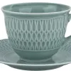 Cmielow Filiżanka + spodek 250ml/16 cm Sofia Zielona New