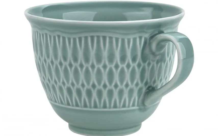 Cmielow Filiżanka + spodek 250ml/16 cm Sofia Zielona New