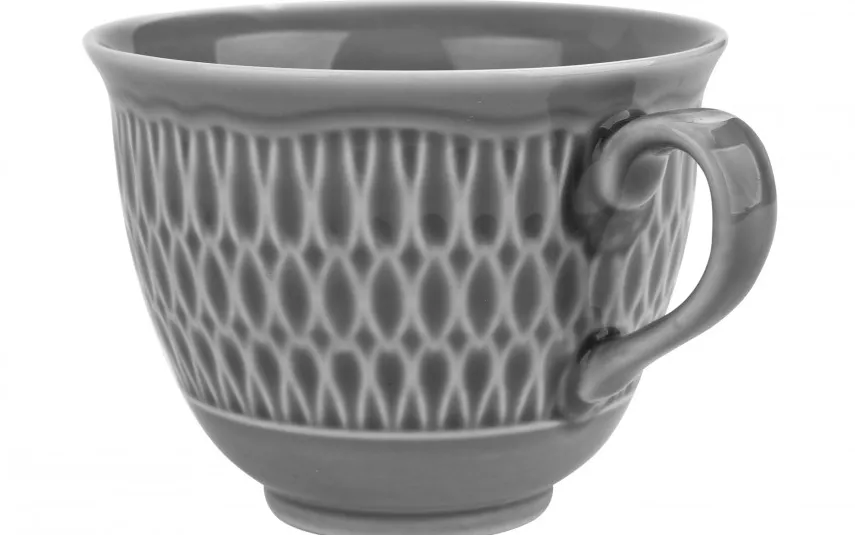 Cmielow Filiżanka + spodek 250ml/16 cm Sofia Szara Outlet