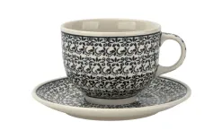 Boleslawiec Filiżanka ceramiczna 500 ml + spodek Bolesławiec Dekor 941 New