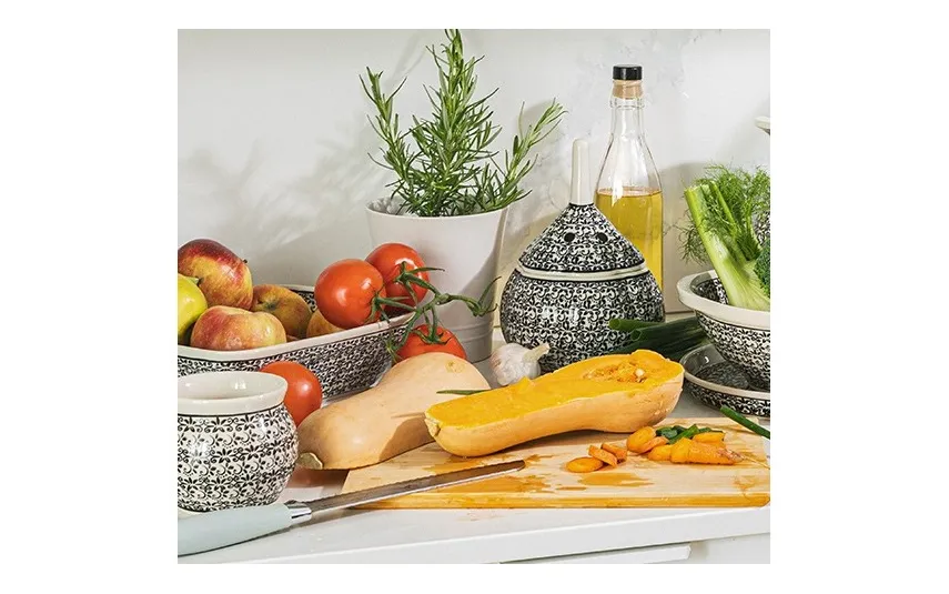 Boleslawiec Filiżanka ceramiczna 500 ml + spodek Bolesławiec Dekor 941 New