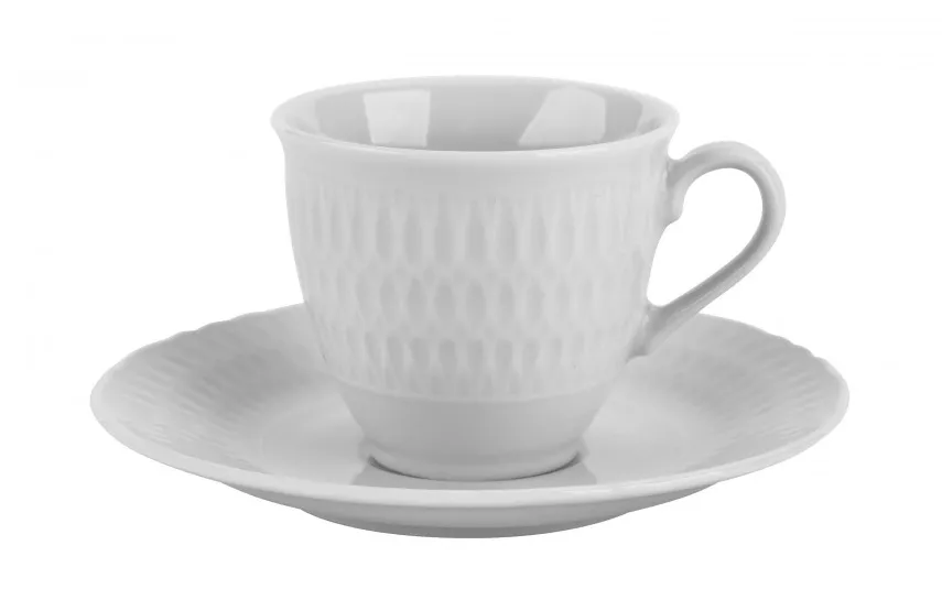 Cmielow Filiżanka do espresso 100 ml + spodek Sofia Biała Discount