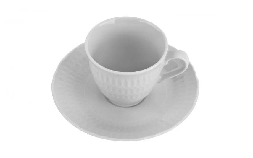 Cmielow Filiżanka do espresso 100 ml + spodek Sofia Biała Discount