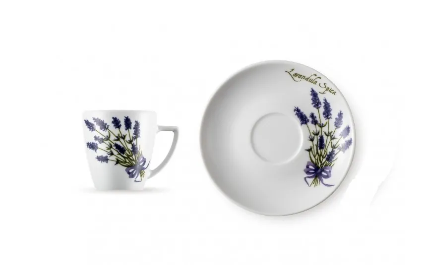 Lubiana Filiżanka do espresso 100 ml + spodek Beata/Sonia Lawenda Online