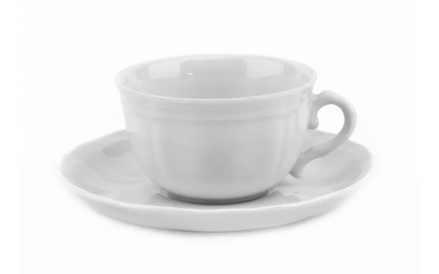 Karolina Filiżanka 220ml ze spodkiem Castel White Sale