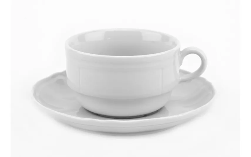 Karolina Filiżanka 300ml ze spodkiem Castel White Clearance