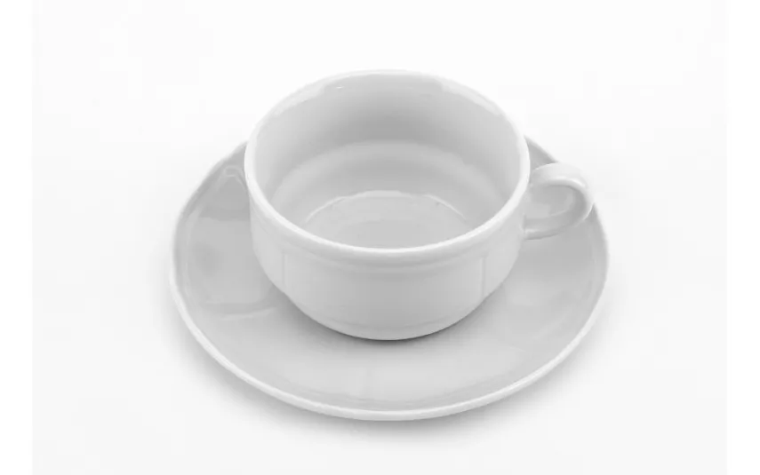 Karolina Filiżanka 300ml ze spodkiem Castel White Clearance