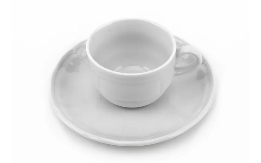 Karolina Filiżanka 100ml ze spodkiem Castel White Discount