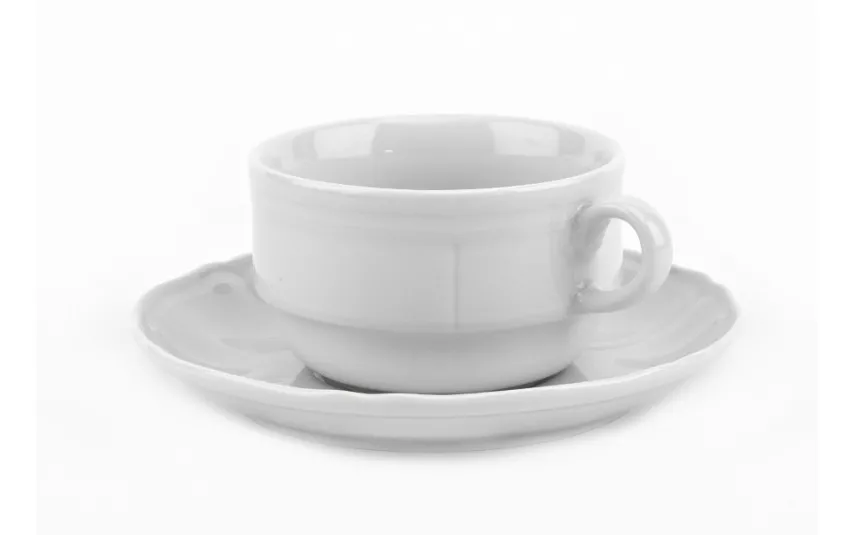 Karolina Filiżanka 300ml ze spodkiem Castel White Clearance