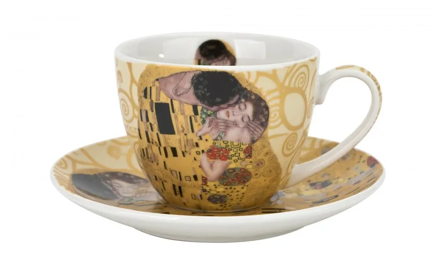 Duo Filiżanka porcelanowa 250 ml + spodek The Kiss Ecru Hot