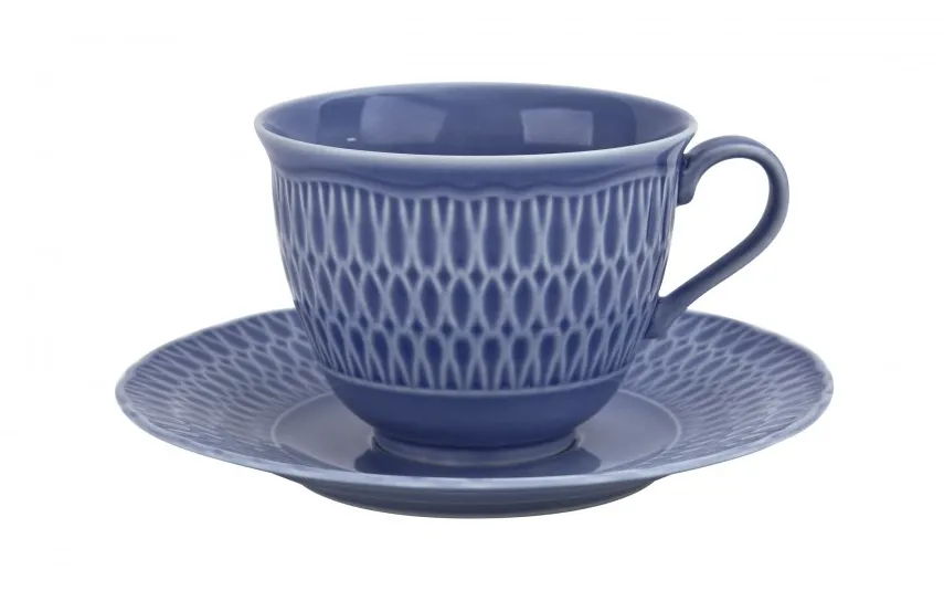 Cmielow Filiżanka porcelanowa 250 ml + spodek Sofia Szafirowa New