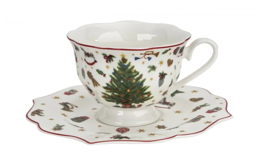 Duo Filiżanka porcelanowa 150 ml + spodek Christmas Tree Clearance