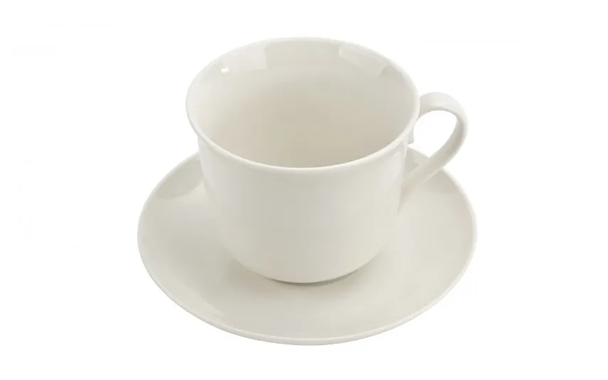 Altom Design Filiżanka porcelanowa 400 ml + spodek Bella krem Hot