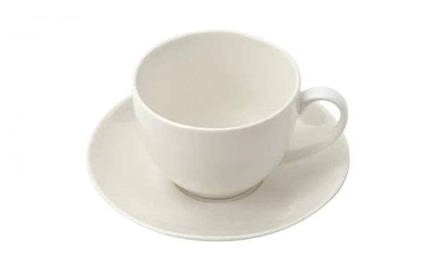 Altom Design Filiżanka porcelanowa 270 ml + spodek Bella krem New
