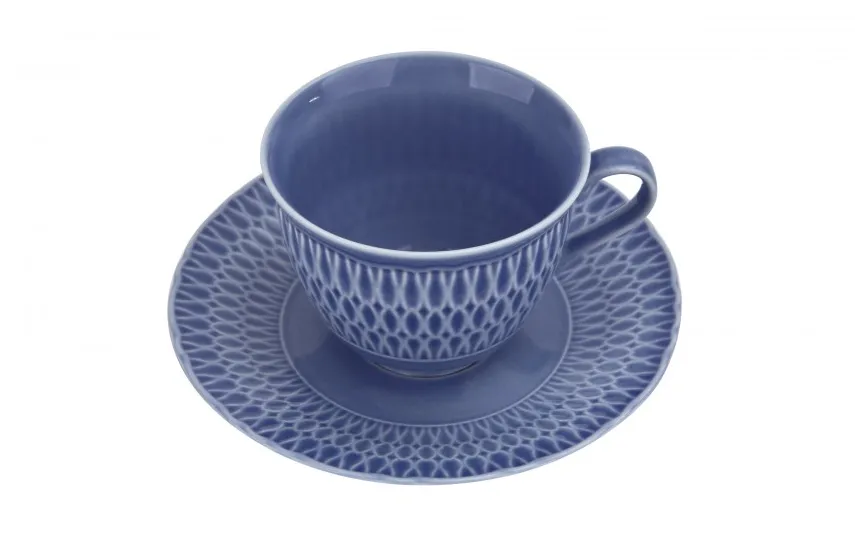 Cmielow Filiżanka porcelanowa 250 ml + spodek Sofia Szafirowa New