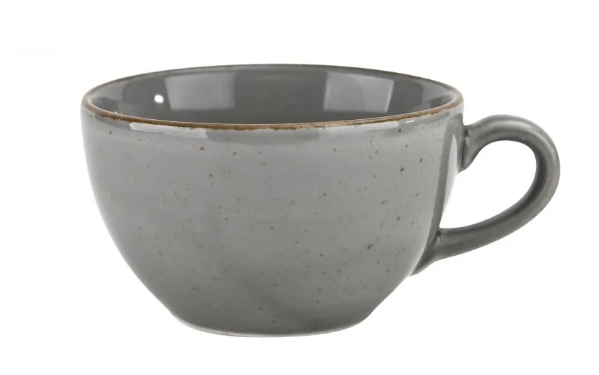 Lubiana Filiżanka porcelanowa 280 ml + spodek Aida ART Szary LU33 (K130) Outlet