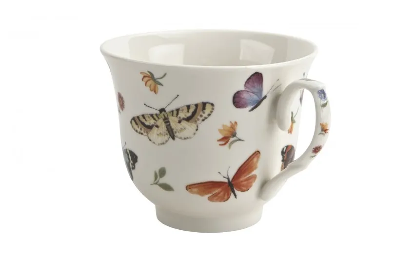 Duo Filiżanka porcelanowa 250 ml + spodek Butterflies Fashion
