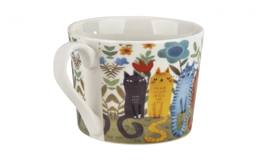 Duo Filiżanka porcelanowa 230 ml + spodek Koty Ogrodowe Online