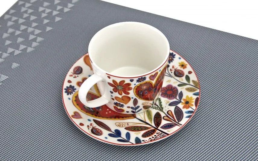 Duo Filiżanka porcelanowa 250 ml + spodek Peony White Best