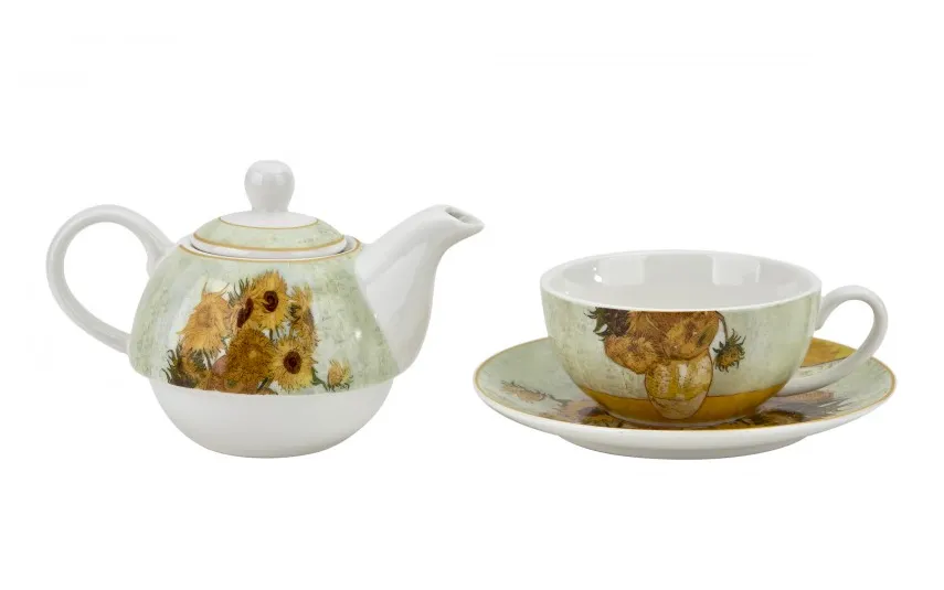 Duo Filiżanka z dzbankiem i zaparzaczem Tea for One Sunflowers Sale