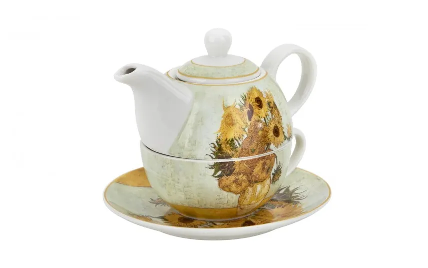 Duo Filiżanka z dzbankiem i zaparzaczem Tea for One Sunflowers Sale