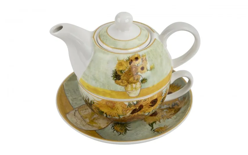 Duo Filiżanka z dzbankiem i zaparzaczem Tea for One Sunflowers Sale