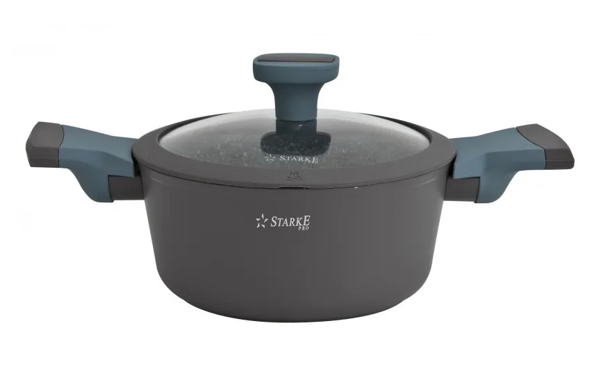 Starke PRO Garnek 2,6 L Luxury Grey z powłoką Marble na indukcję Best