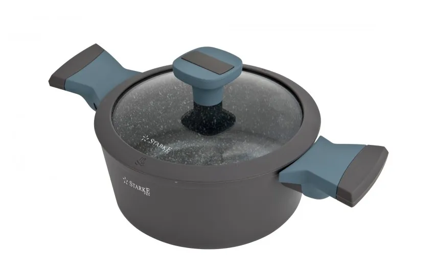 Starke PRO Garnek 2,6 L Luxury Grey z powłoką Marble na indukcję Best