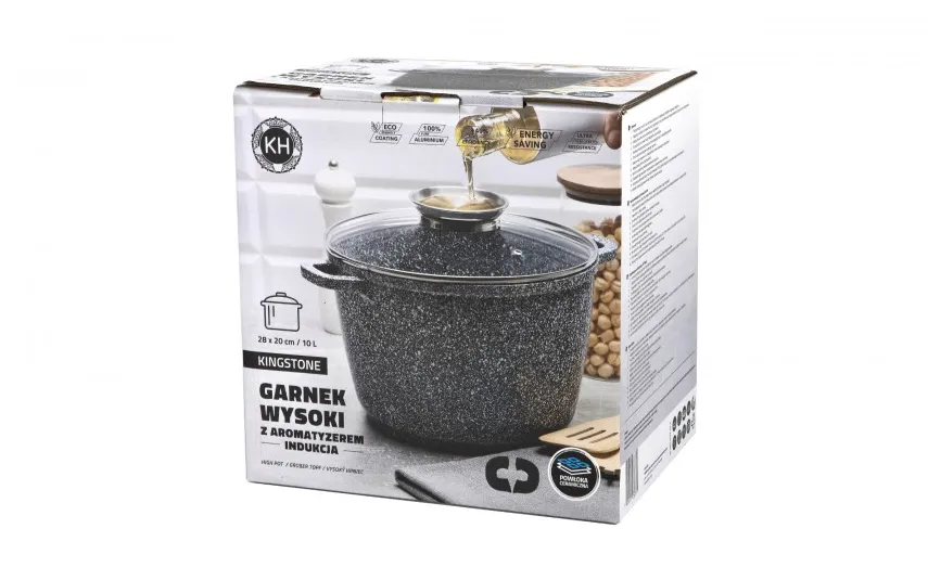 KonigHOFFER Garnek ceramiczny 10 L Kingstone okrągły z aromatyzerem Clearance