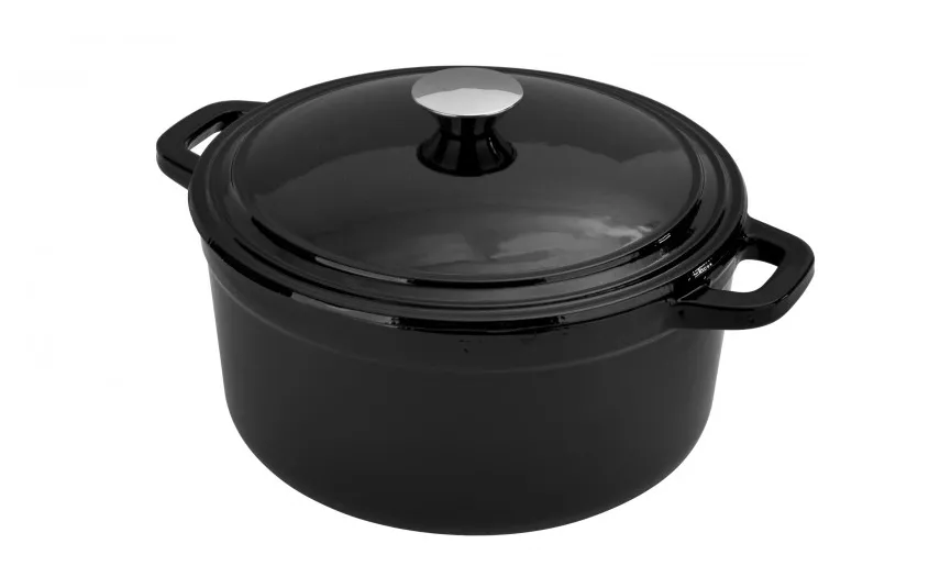 MPLCo Garnek żeliwny z pokrywką emaliowany 5,5 L New