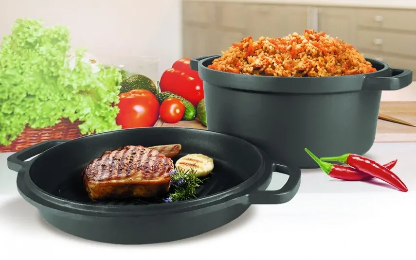 Maestro Garnek z patelnią grillową 6,4L MR-4132 Fashion