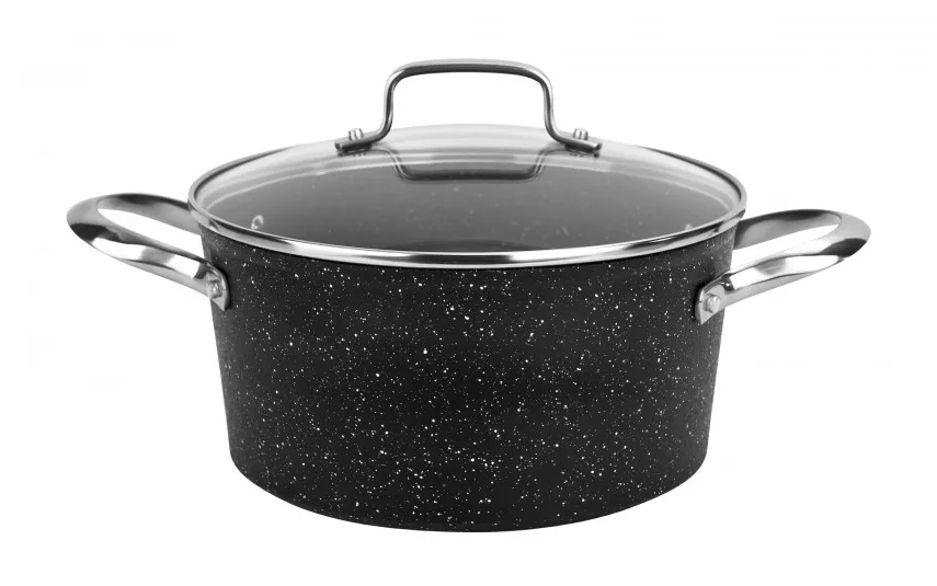 Fackelmann Garnek z pokrywką 24 cm na indukcję Alu Crossroad Discount