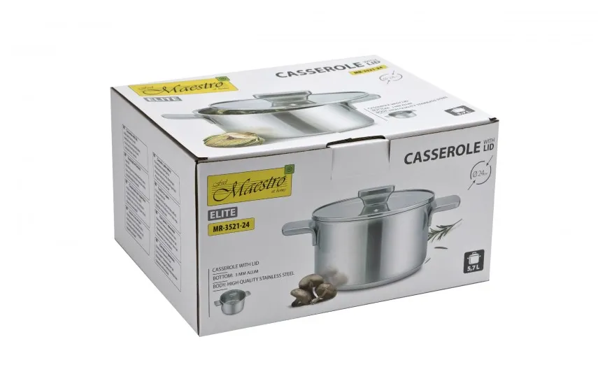 Maestro Garnek z pokrywką 24cm MR-3521-24 New