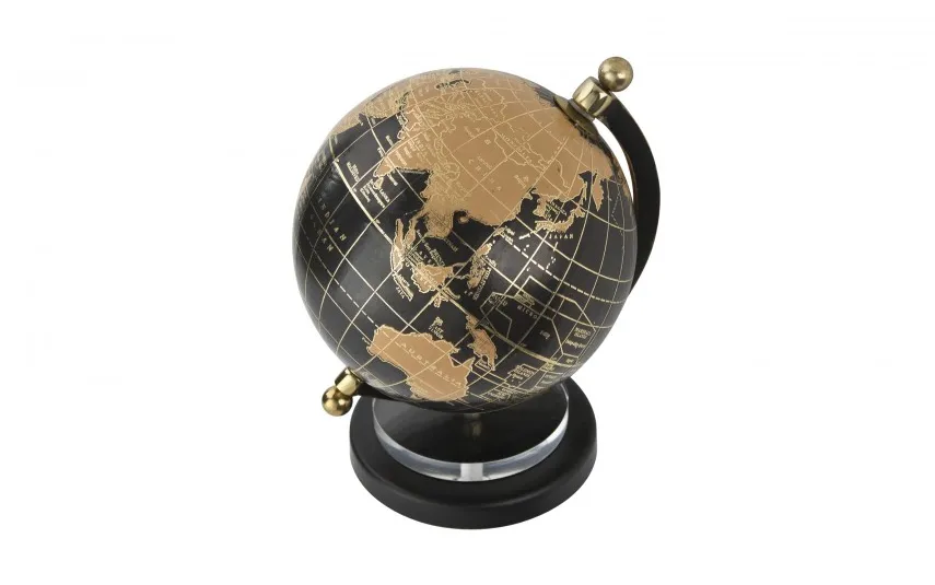 Dekor Pap Globus Ziemi czarno-złoty 23 cm Dekor-Pap Sale