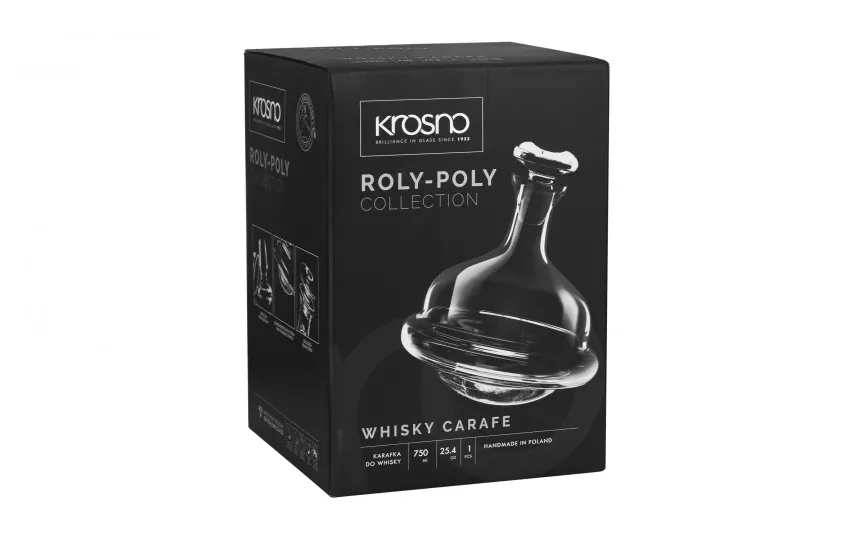 Krosno Karafka do whisky Roly-Poly 750ml. Outlet